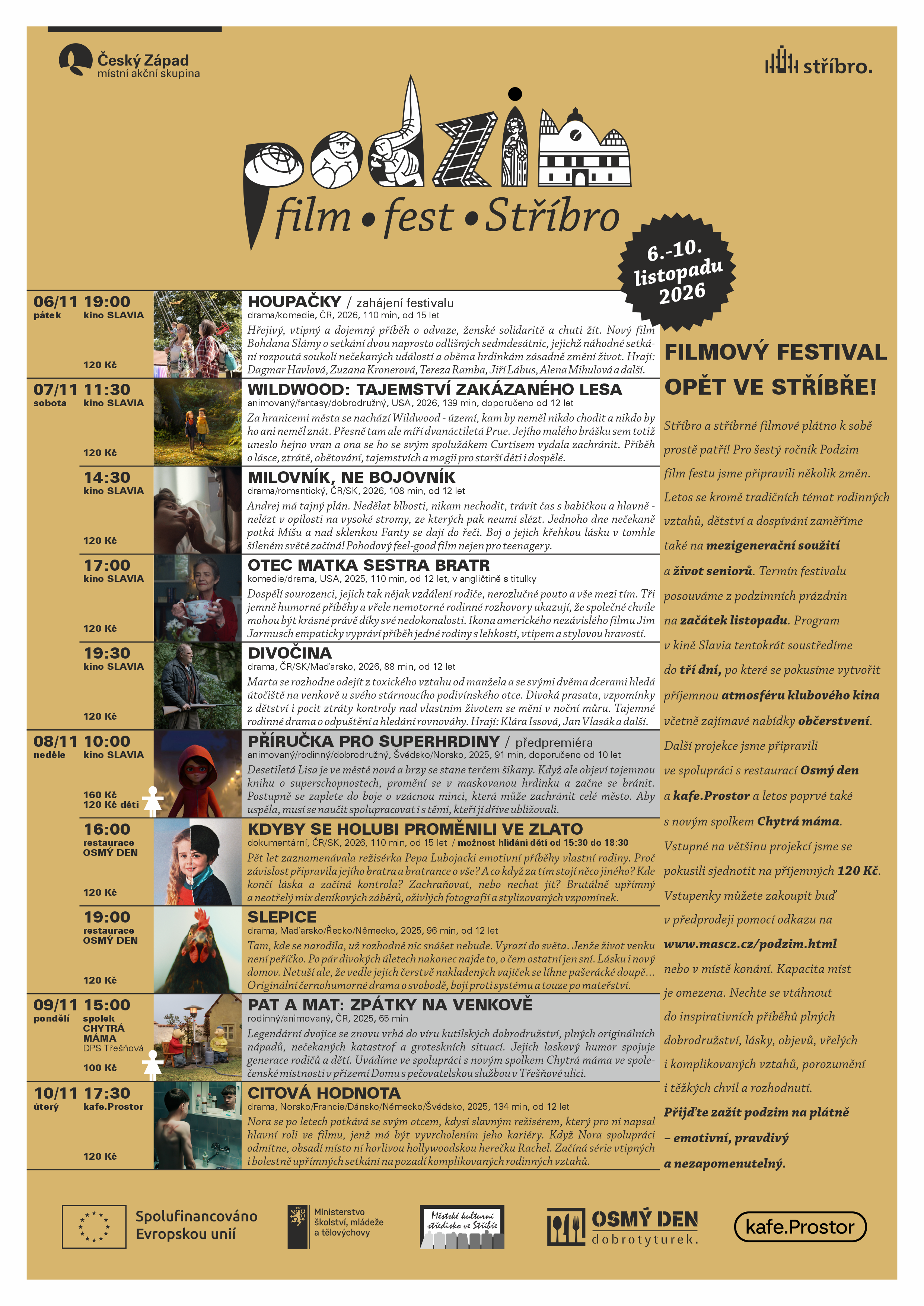 Podzimní filmový festival ve Stříbře