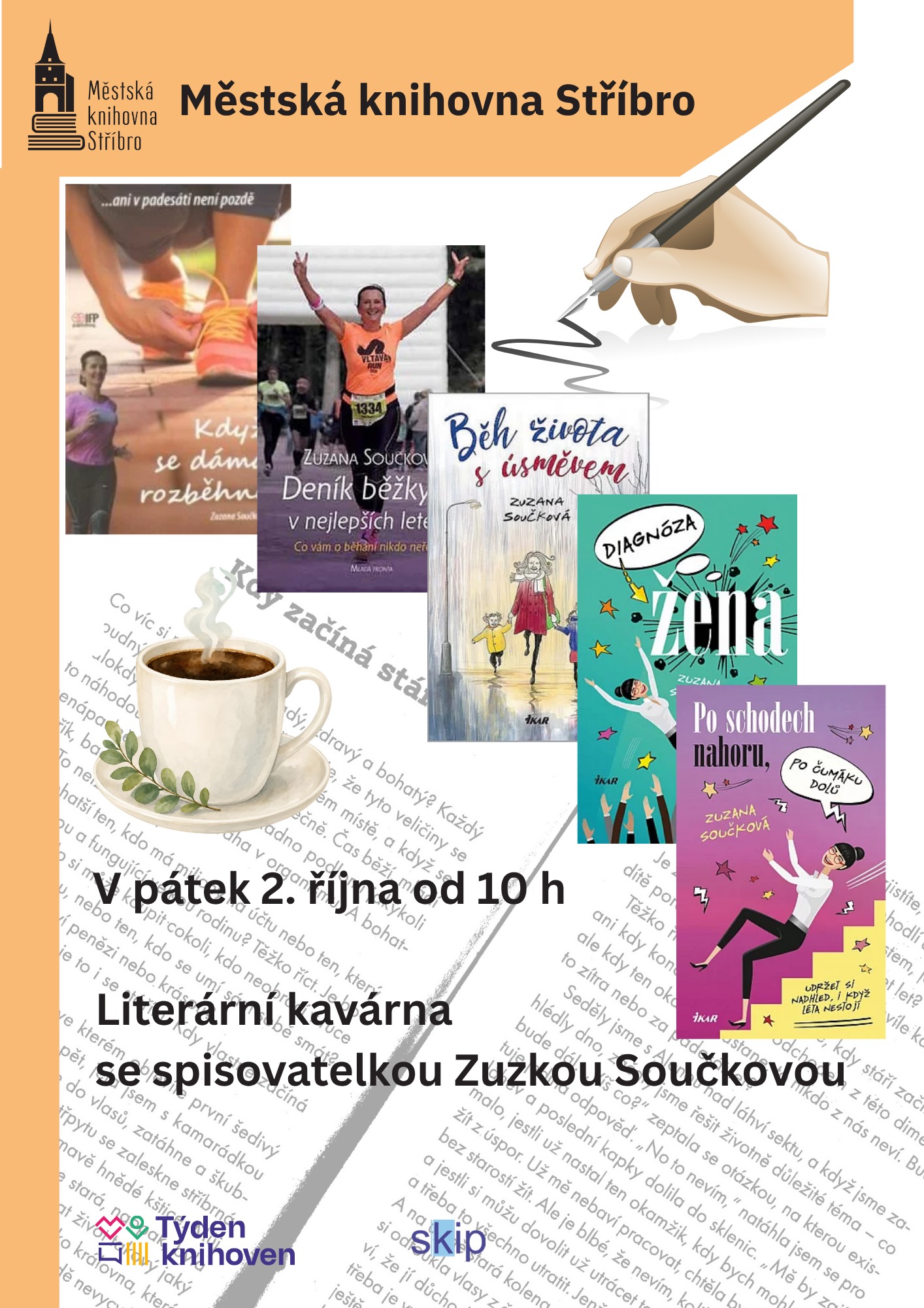 Literární kavárna se spisovatelkou Zuzanou Součkovou